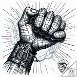 Tat tattoo sketch, viвђ™s fist punching throu… – style Jaeger Simple – tattoo sketch (03.11.2025 12:38)