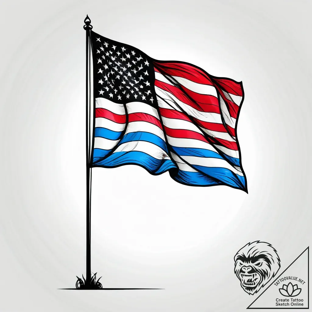 Flag - style Jagger Old - tattoo sketch (03.11.2025 14:48)