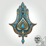 Hand of fatima – style Jagger Old – tattoo sketch (03.11.2025 15:08)