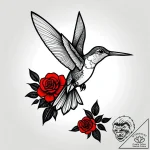 A hummingbird drinking from a hibiscus flower… – style Jagger Old – tattoo sketch (03.11.2025 15:48)
