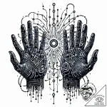 Tat tattoo sketch, glowing binary code flowin… – style Jaeger Mini – tattoo sketch (03.11.2025 16:03)