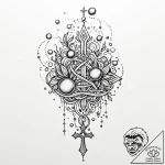 A whimsical bubble in water, ephemeral,, tatt… – style Jaeger Mini – tattoo sketch (03.11.2025 17:23)