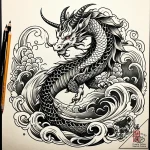 Capricorn, ink illustration for tattoo, irezu… – style Jaeger Simple – tattoo sketch (03.11.2025 19:18)