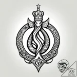 Knotwork serpent crowned in stars, artistic t… – style Jagger Old – tattoo sketch (03.11.2025 19:28)