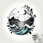 Black river flowing uphill, concept art for t… – style Jagger Old – tattoo sketch (03.11.2025 20:28)