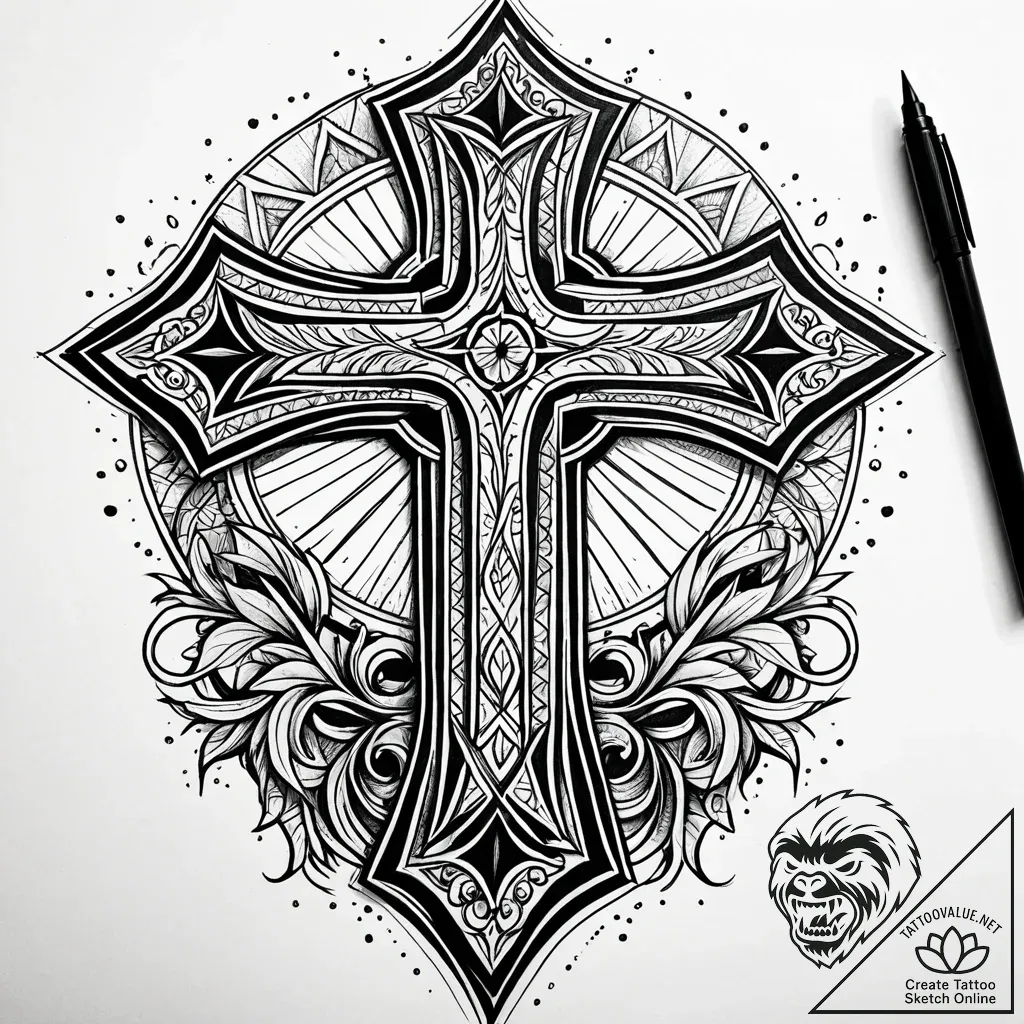 рєрёрѕрѕрјр°рѕ, tattoo drawing outline, detai... - style Jaeger Simple - tattoo sketch (03.11.2025 20:38)
