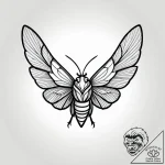 Cicada, symbolizing rebirth, resilience, and… – style Jagger Old – tattoo sketch (03.11.2025 20:48)