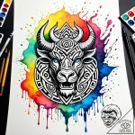 Labyrinth from greek myth, seen from above, w… – style Jaeger Simple – tattoo sketch (03.11.2025 21:38)