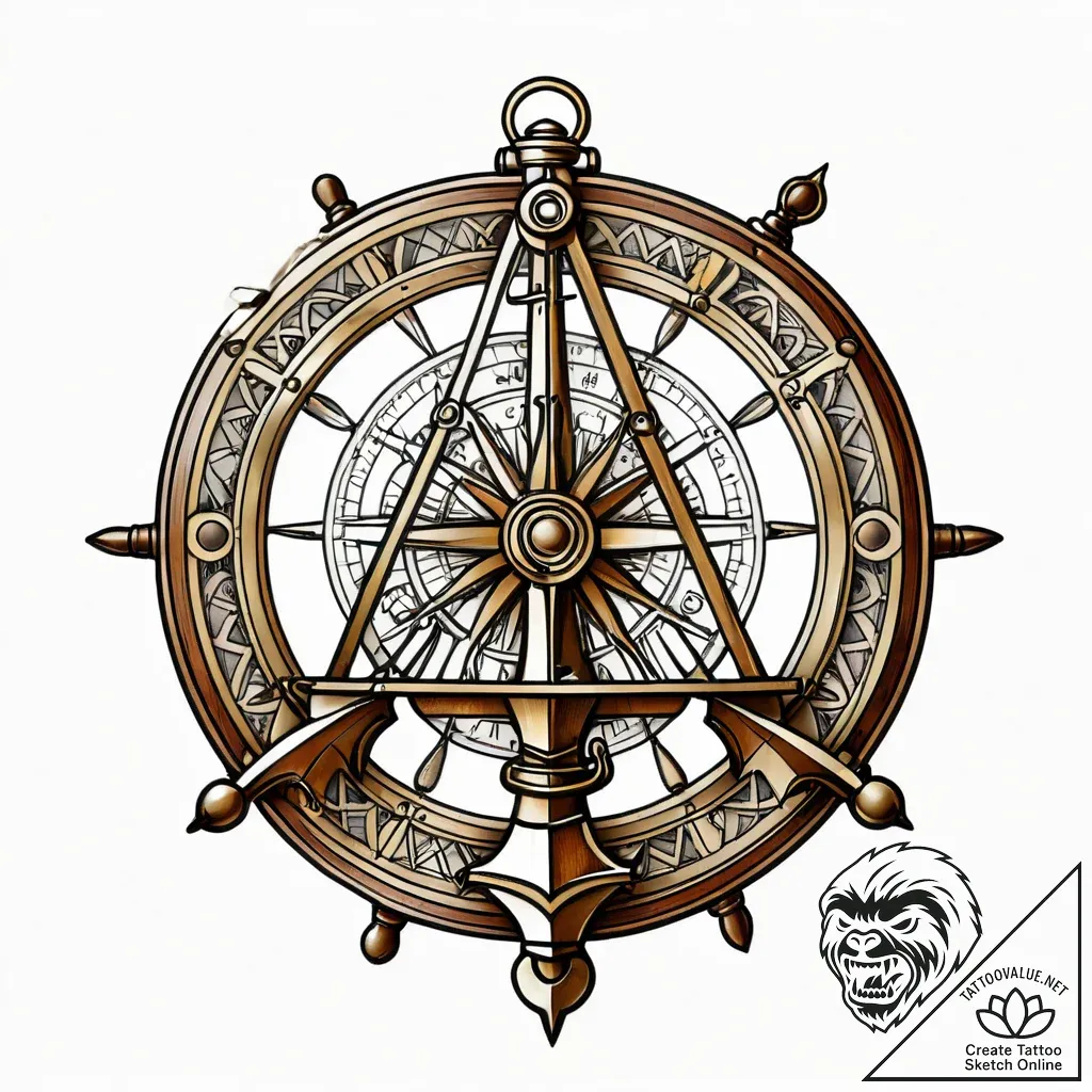 Sextant - style Jagger Old - tattoo sketch (03.11.2025 21:48)