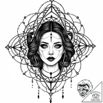 Tattoo sketch, other mother weaving webs, det… – style Jaeger Mini – tattoo sketch (03.11.2025 22:23)