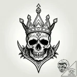 Iron relic crowned with bone, artistic tattoo… – style Jagger Old – tattoo sketch (03.11.2025 23:48)