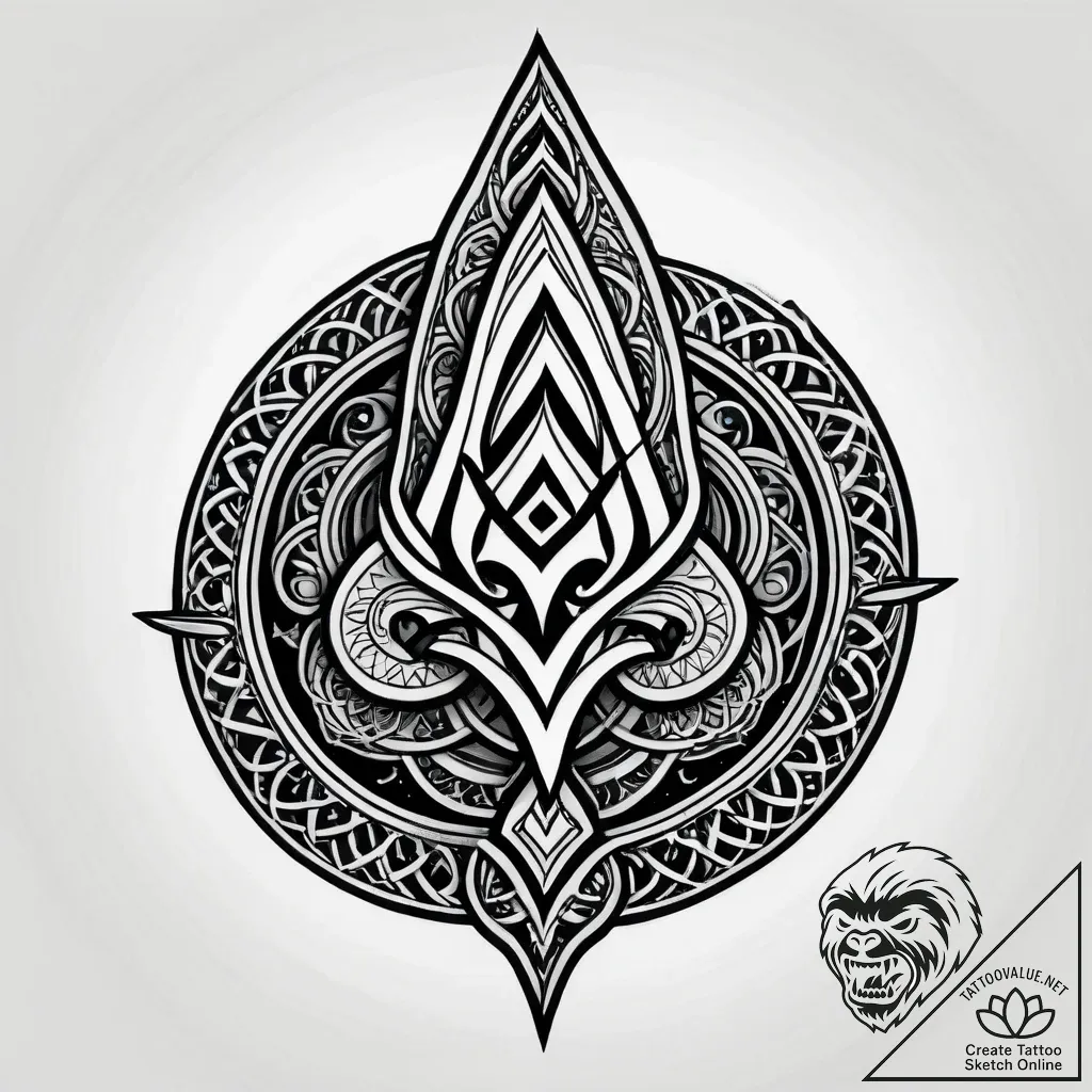 Strength (symbol), tattoo flash sheet design,... - style Jagger Old - tattoo sketch (04.11.2025 00:28)