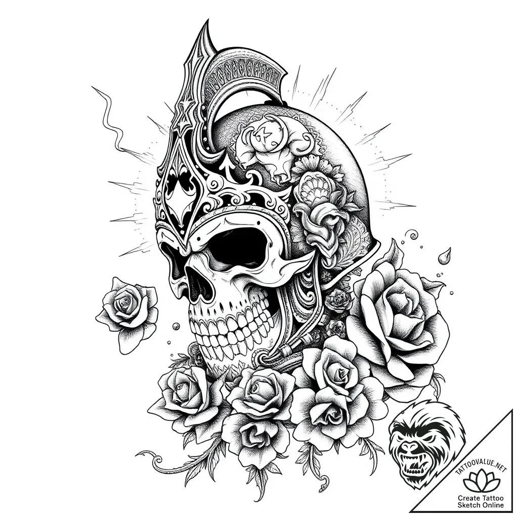 Obsidian helm devouring light, tattoo flash s... - style Flux Inscriptions - tattoo sketch (04.11.2025 01:13)