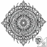 O, artistic tattoo sketch, clean lines, crisp… – style Jaeger Mini – tattoo sketch (04.11.2025 01:23)