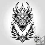 Flaming helm crowned in ivy, tattoo sketch de… – style Jagger Old – tattoo sketch (04.11.2025 02:08)