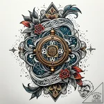 Tainted scroll sealed with wax, tattoo drawin… – style Jaeger Simple – tattoo sketch (04.11.2025 02:18)