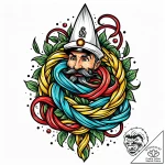 Knot of light devouring roots, tattoo sketch… – style Jaeger Mini – tattoo sketch (04.11.2025 02:23)