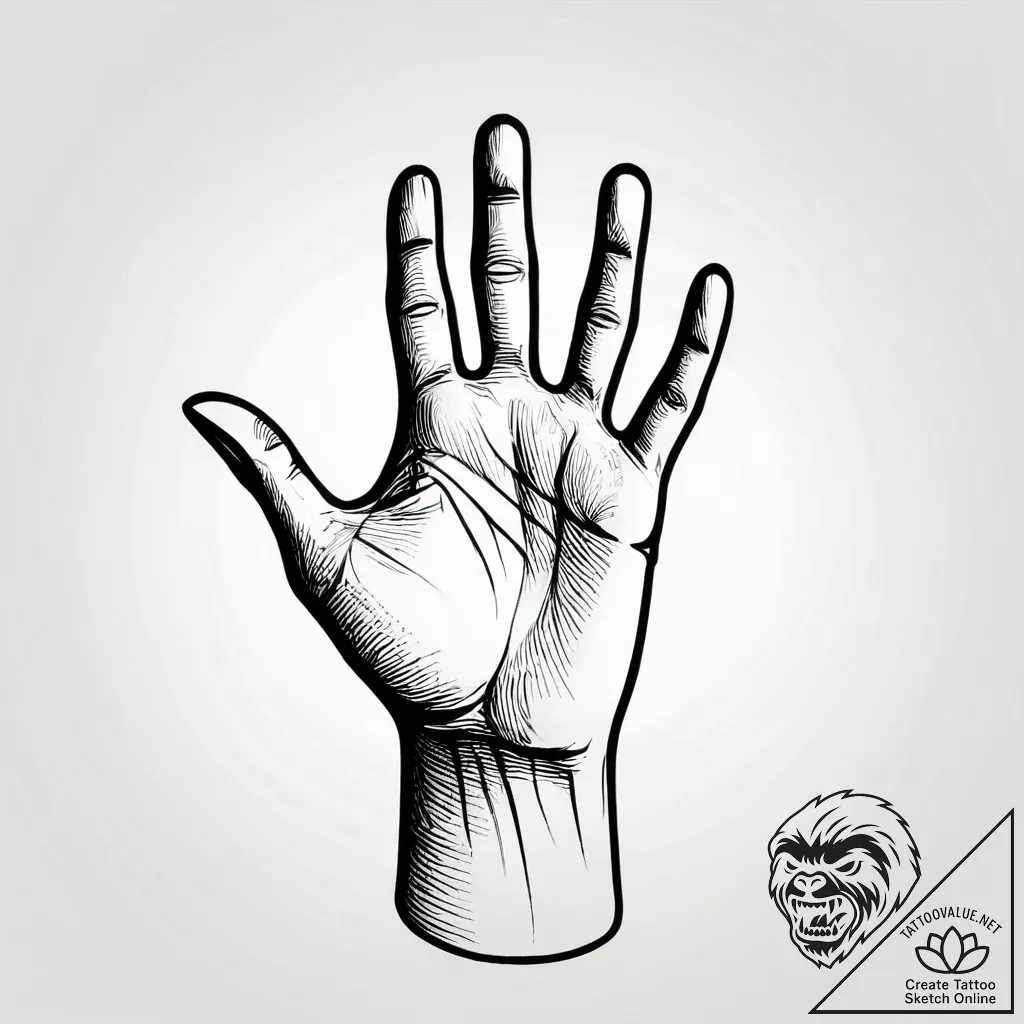 Imprint of a child's hand or foot, small and... - style Jagger Old - tattoo sketch (04.11.2025 02:28)