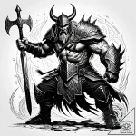 Beowulf – style Jaeger Simple – tattoo sketch (04.11.2025 09:14)