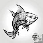 Koi, tattoo sketch design, professional artwo… – style Jagger Old – tattoo sketch (04.11.2025 09:23)