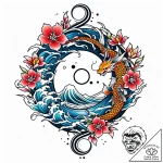 Infinity symbol woven from two different type… – style Jaeger Mini – tattoo sketch (04.11.2025 09:38)