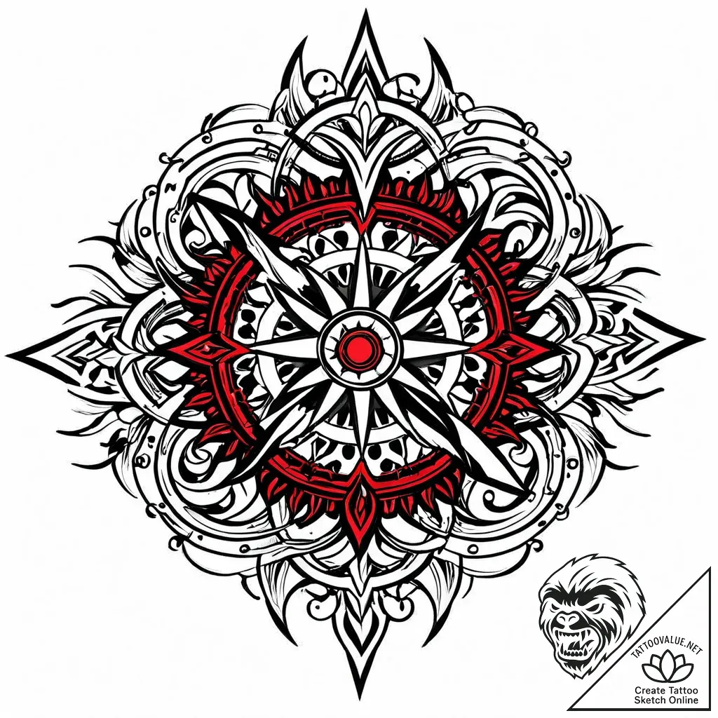 Saw, tattoo flash sheet design, clean lines,... - style Jaeger Mini - tattoo sketch (04.11.2025 10:38)