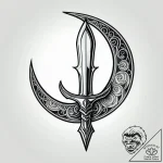 Graven blade beneath spectral moon, artistic… – style Jagger Old – tattoo sketch (04.11.2025 11:03)