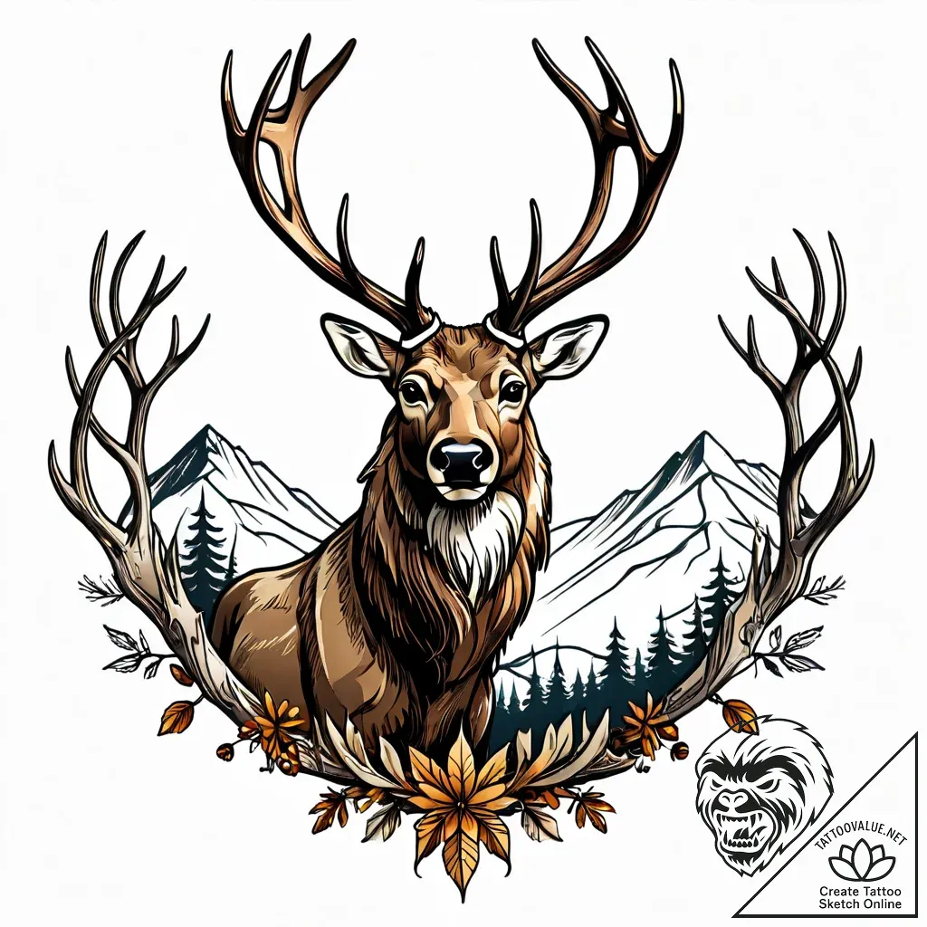 Elk - style Jagger Old - tattoo sketch (04.11.2025 11:43)