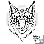 Lynx eyes beneath starlit sky, tattoo flash s… – style Flux Inscriptions – tattoo sketch (04.11.2025 12:48)