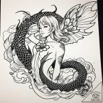 Tat tattoo sketch, gwen stacy with web wings… – style Jaeger Simple – tattoo sketch (04.11.2025 13:33)