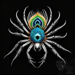Peacock spider – style Jagger Old – tattoo sketch (04.11.2025 14:43)