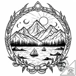 Tat tattoo sketch, minimalist mountain silhou… – style Jaeger Mini – tattoo sketch (04.11.2025 14:58)
