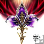 Heraldic lily – style Flux Inscriptions – tattoo sketch (04.11.2025 15:08)