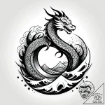 Ravenous maw beneath spectral arch, ink illus… – style Jagger Old – tattoo sketch (04.11.2025 15:23)