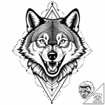 Wolf grin, tattoo flash sheet design, dotwork… – style Jaeger Mini – tattoo sketch (04.11.2025 15:38)