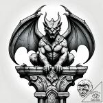 Gargoyle on a ledge (is there, but can be a c… – style Jagger Old – tattoo sketch (04.11.2025 15:43)
