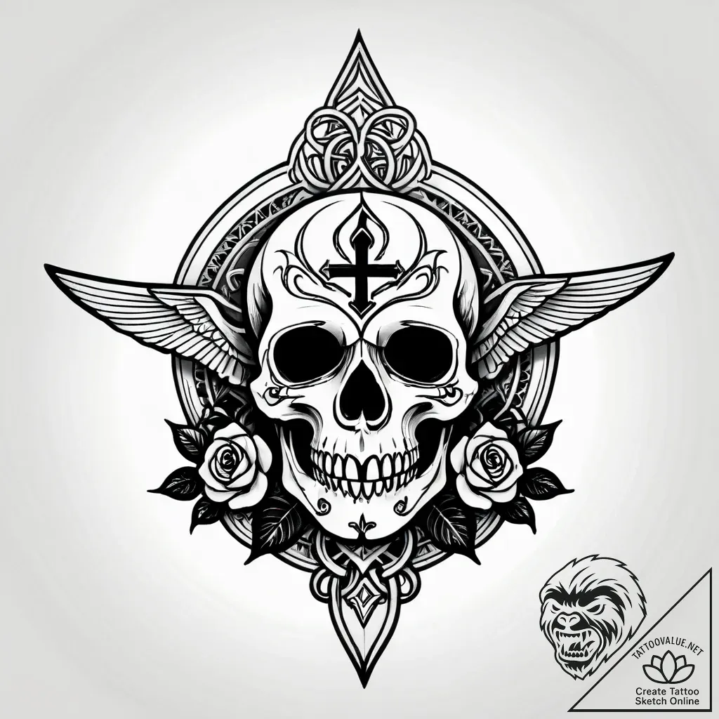 Pendulum runes glowing faintly, tattoo drawin... - style Jagger Old - tattoo sketch (04.11.2025 17:03)