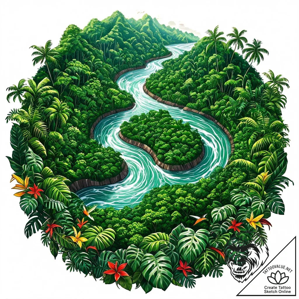 Amazon - style Jaeger Mini - tattoo sketch (04.11.2025 17:18)