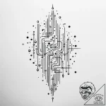 Binary code pattern, tattoo sketch design, on… – style Jaeger Simple – tattoo sketch (04.11.2025 17:53)