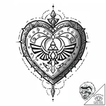 Zelda heart container, pixelated, artistic ta… – style Jaeger Mini – tattoo sketch (04.11.2025 17:58)