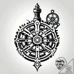 Factory gear system, massive and grinding, wi… – style Jagger Old – tattoo sketch (04.11.2025 20:03)