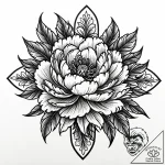 Tattoo sketch, old school bright peony flower… – style Jaeger Mini – tattoo sketch (04.11.2025 20:18)