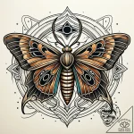Apocalyptic moth flying through electric stor… – style Jaeger Simple – tattoo sketch (04.11.2025 20:33)