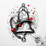 A classic bell on a leash, pet accessory,, ta… – style Jaeger Simple – tattoo sketch (04.11.2025 21:53)