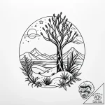 Oasis in a desert of bones, tattoo flash shee… – style Jagger Old – tattoo sketch (04.11.2025 22:03)