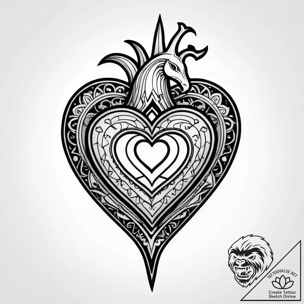 Ancient heart encased in ice, tattoo flash sh... - style Jagger Old - tattoo sketch (04.11.2025 22:23)