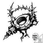 Hidden relic crowned with thorns, tattoo flas… – style Flux Inscriptions – tattoo sketch (04.11.2025 22:48)