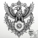 Griffin, the guardian of treasure and knowled… – style Jaeger Mini – tattoo sketch (04.11.2025 23:18)