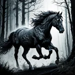 Tat tattoo sketch, horse galloping through da… – style Jaeger Simple – tattoo sketch (04.11.2025 23:33)