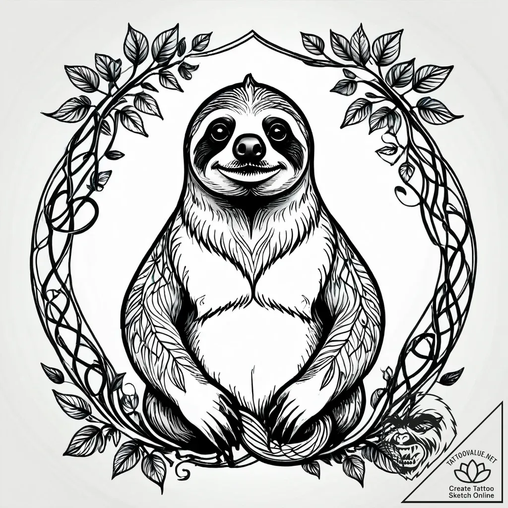 Eskizto, tattoo sketch, sid tangled in vines,... - style Jagger Old - tattoo sketch (04.11.2025 23:43)